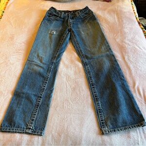 Ariat FR M4 Relaxed Bootcut work jeans size 30X36 distressed